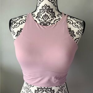 Lululemon Like a Cloud High-Neck Longline Bra Dusty Rose Size 6 B/C Cup